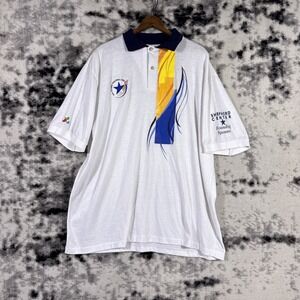 Y2k Baggy Streetwear Polo 1996 Paralympic Games Atlanta XXL‎ White Skater